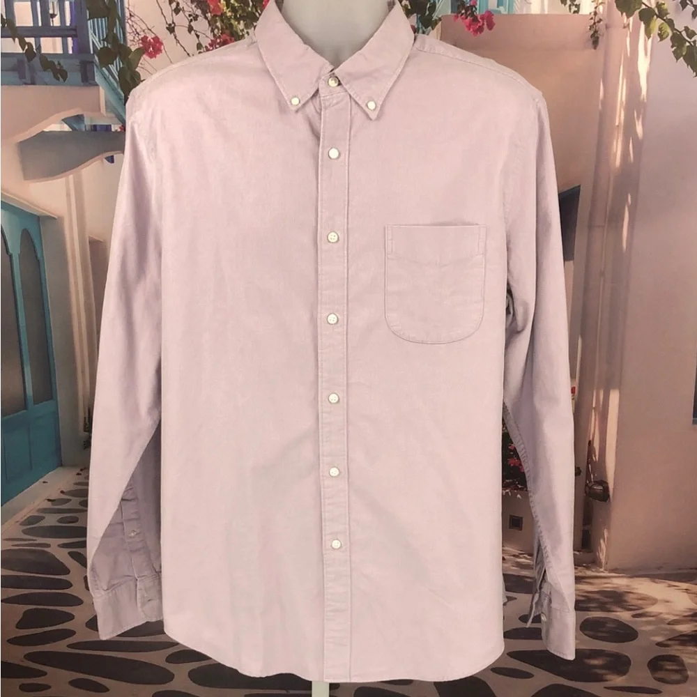 NWT J. Crew Lavender Corduroy Button Down Shirt
